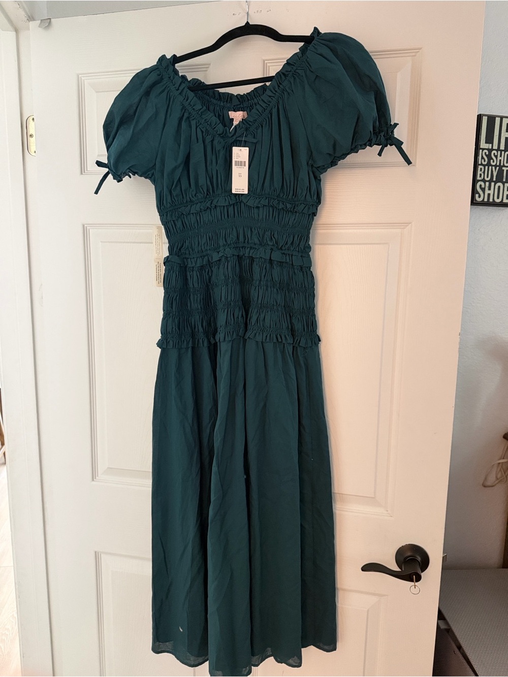 Anthropologie/ Hutch deep green XS dress BNWT